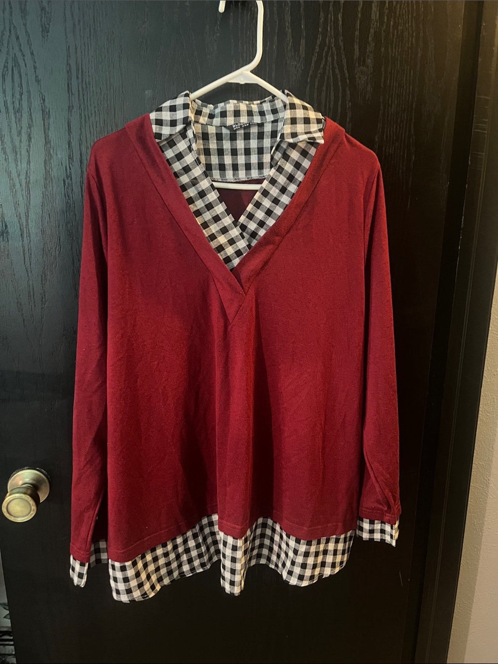 BloomChic Black & White Gingham Top